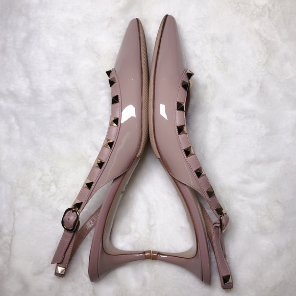 ❤️SOLD❤️Valentino rockstud slingback nude 39 - Picture 4 of 10